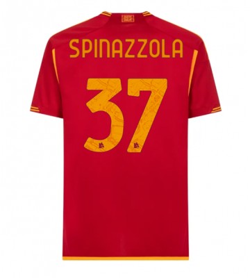 AS Roma Leonardo Spinazzola #37 Replika Hjemmebanetrøje 2023-24 Kortærmet